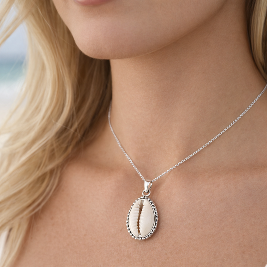 Cowrie Shell Necklace | 925 Sterling Silver