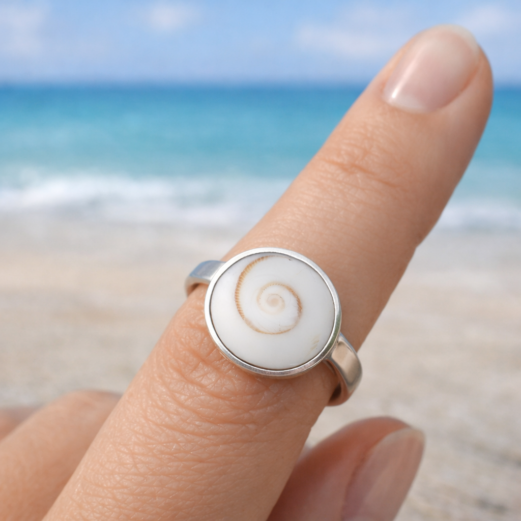 Sterling Silver Shiva Shell Ring