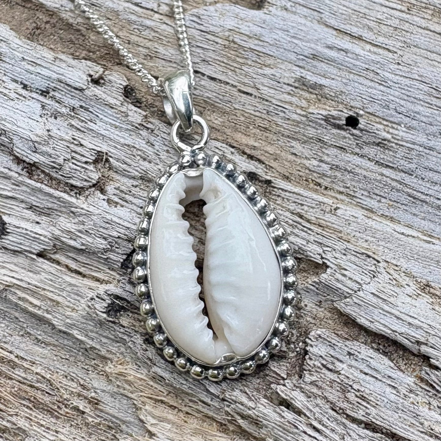 Cowrie Shell Necklace | 925 Sterling Silver