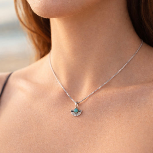 Larimar Parasol Pendant