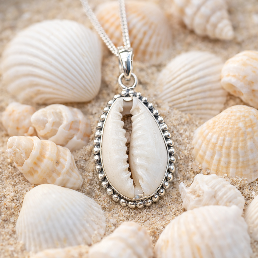 Cowrie Shell Necklace | 925 Sterling Silver