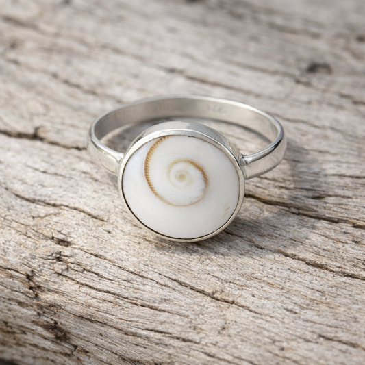 Sterling Silver Shiva Shell Ring