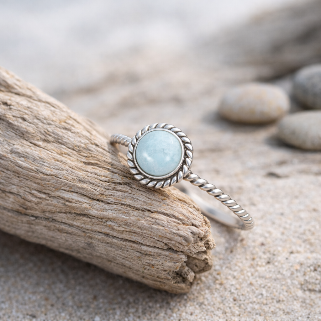 Larimar Rope Ring